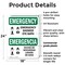 Signmission Shower Eye Bath Bilingual, 18 in W x Rectangle, Plastic OS-2PACK-EM-P-1824-L-10313 - alternate 3